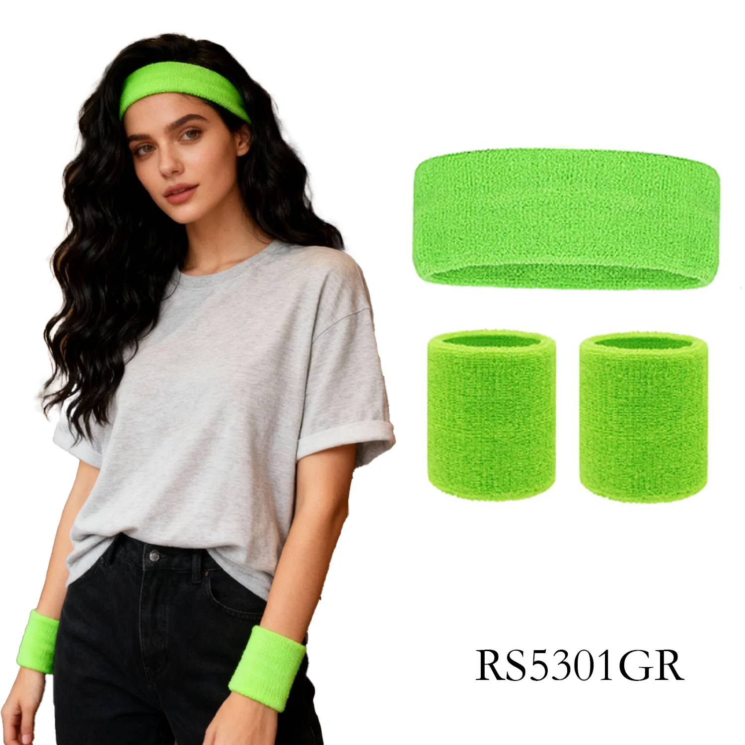 Sweat Band Wrist - Meerkleurige Terry-zweetbandjes voor de polsen –