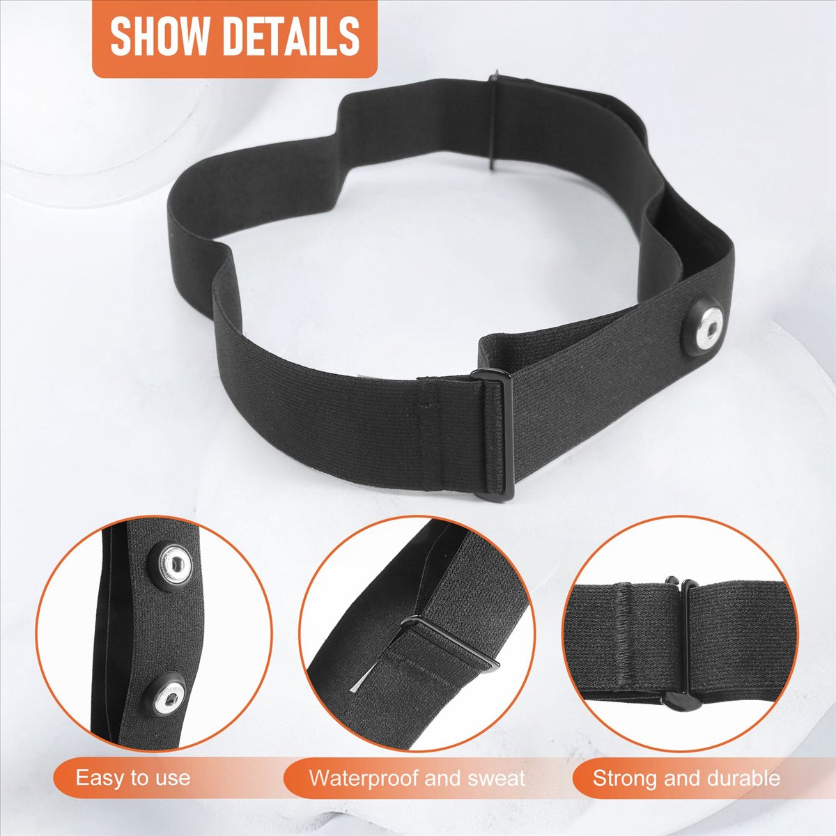 Heart Rate Strap Chest - Dec.-Borstriem voor sport Draadloze hartslagmeter