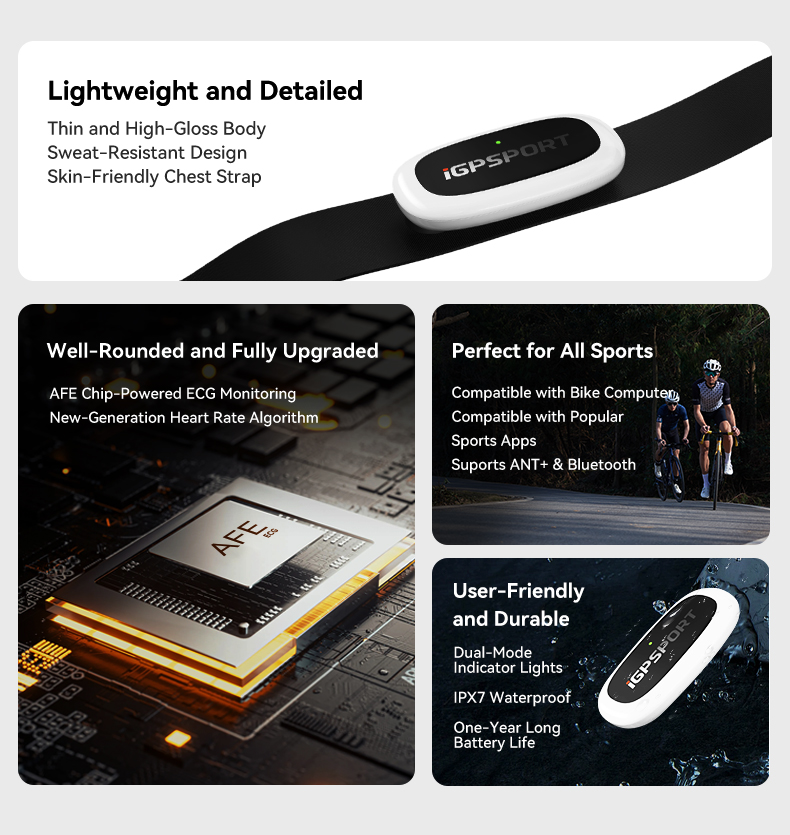 IGPSPORT HR50 Hartslagmeter Bo - Heart Rate Strap Chest recensie en prijs