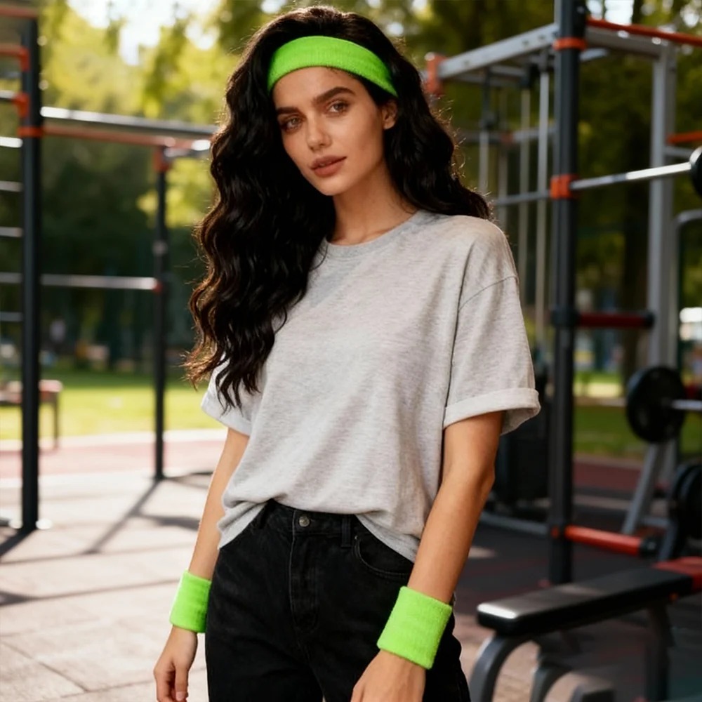 Meerkleurige Terry-zweetbandje - Sweat Band Wrist recensie en prijs