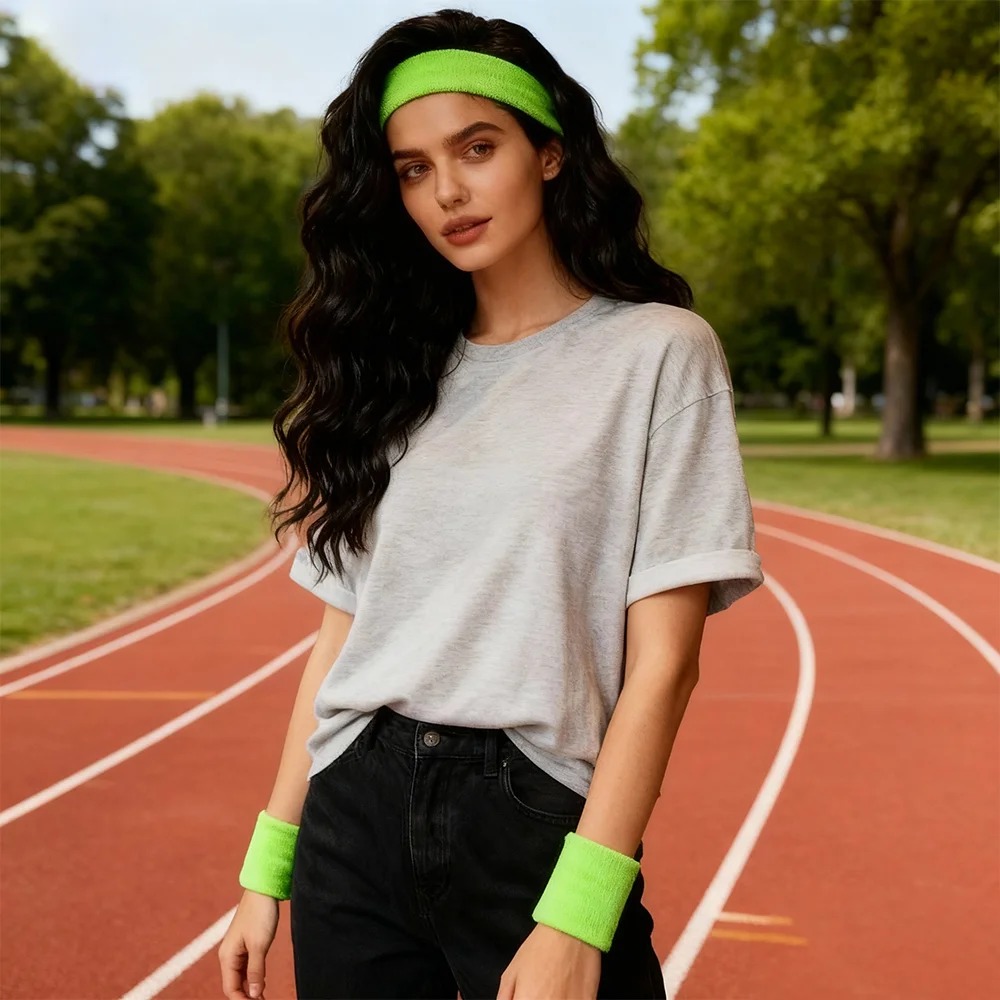 Meerkleurige Terry-zweetbandje - Sweat Band Wrist recensie en prijs